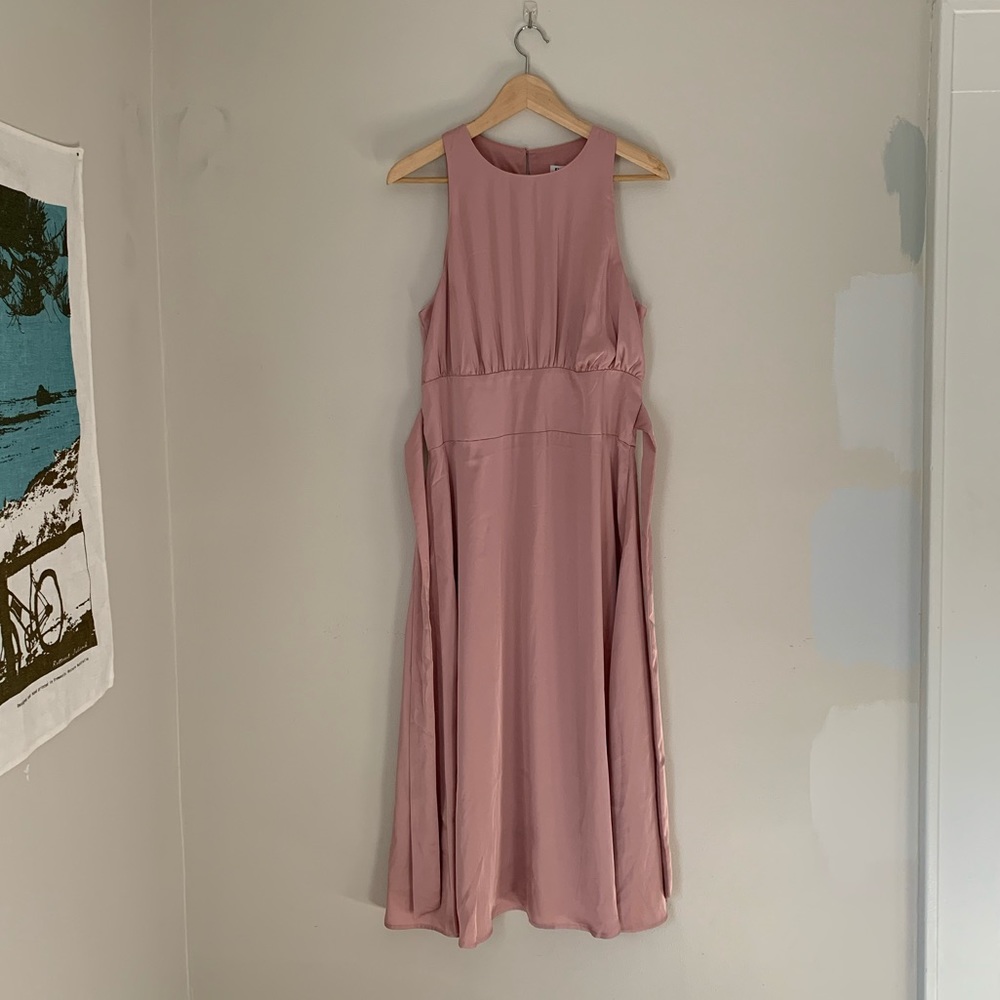 NWT Express silk rose dress! M